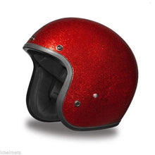 Red Metalflake - Daytona Low Profile D.O.T. Open Face Helmet, Open Face Helmets - Fat Skeleton UK