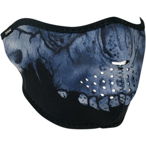 Midnight Skull Half Neoprene Face Mask, Neck Warmers & Face Masks - Fat Skeleton UK