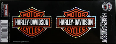 Genuine Harley Davidson Bar & Shield logo twin sticker set, Lifestyle Accessories - Fat Skeleton UK