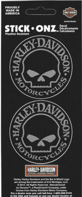 Genuine Harley Davidson Willie G Skull logo sticker set, Lifestyle Accessories - Fat Skeleton UK